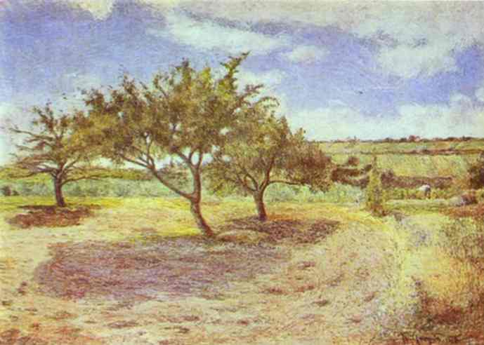 Oil painting:Apple-Trees in Blossom. 1879