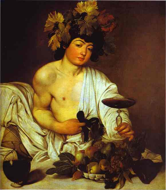 Oil painting:Bacchus. c.1597