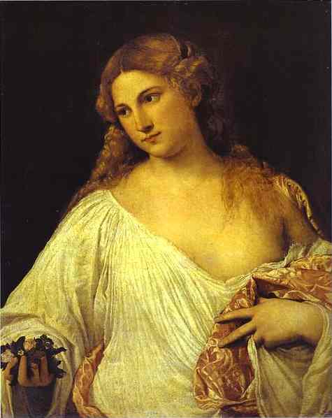 Oil painting:Flora. c.1515