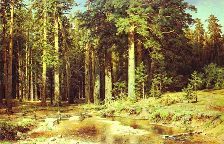 Oil painting:Mast-Tree Grove. 1898