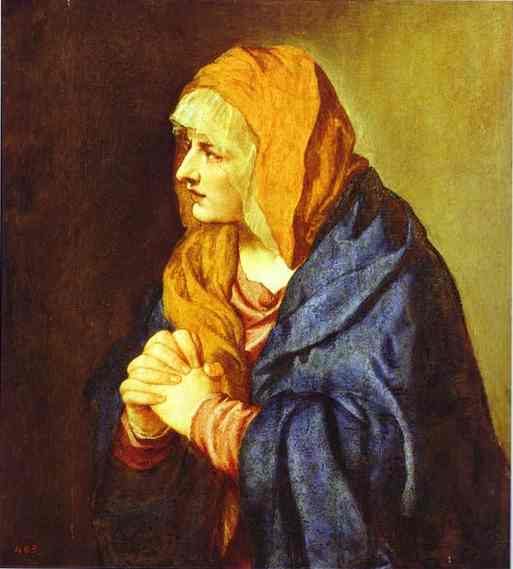 Oil painting:Mater Dolorosa. c.1555