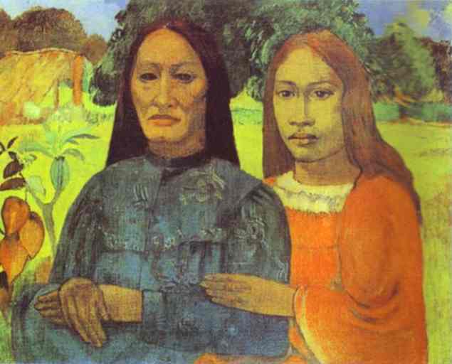 Oil painting:Mother and Daughter. 1902