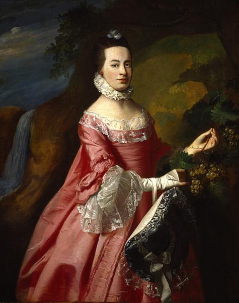 Oil painting:Mrs Duncan Stewart (Anne Erving). 1767