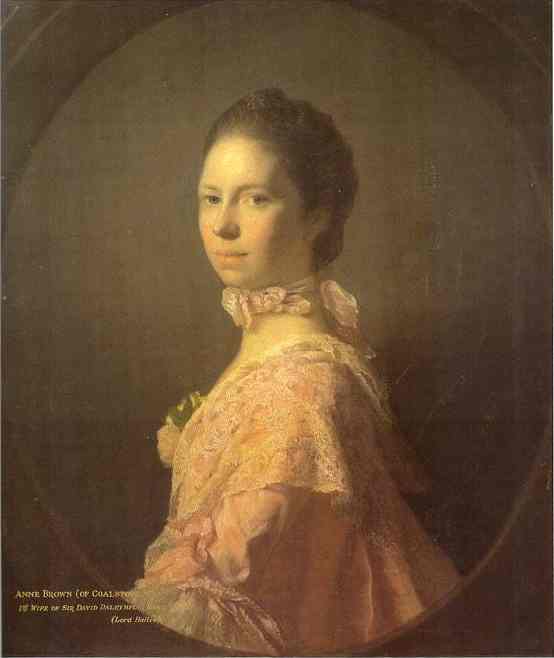Oil painting:Portrait of Anne Brown. 1763