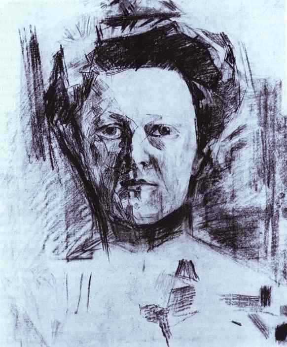 Oil painting:Portrait of Valentina Usoltseva, wife of the Doctor Usoltsev. 1905