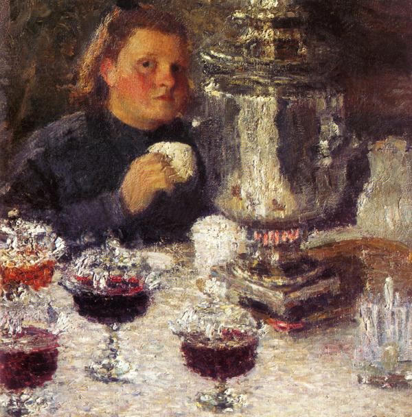 Oil painting:Samovar. 1905