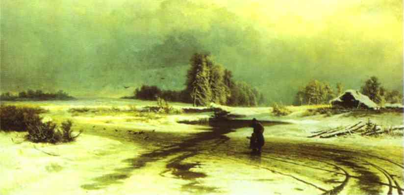Oil painting:Thaw. 1871