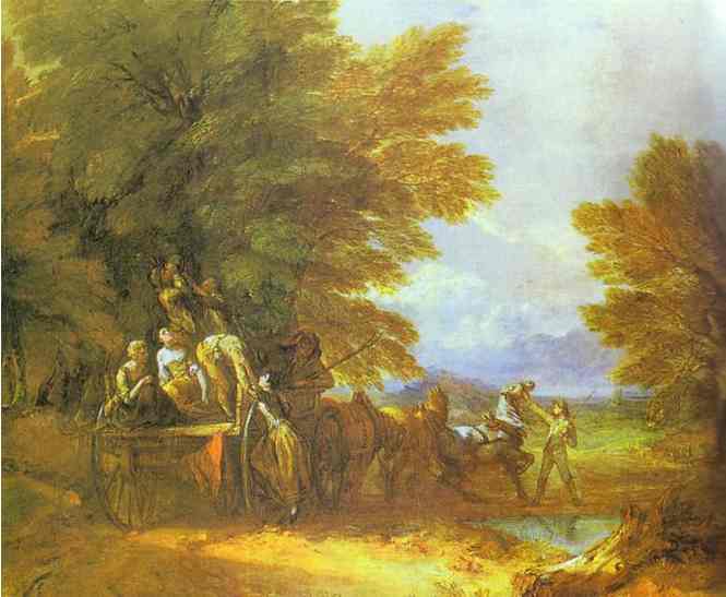 Oil painting:The Harvest Wagon. Exhibited S.A. 1767