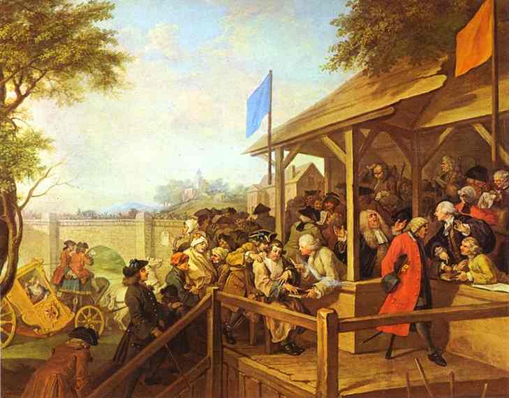 Oil painting:The Polling. 1755
