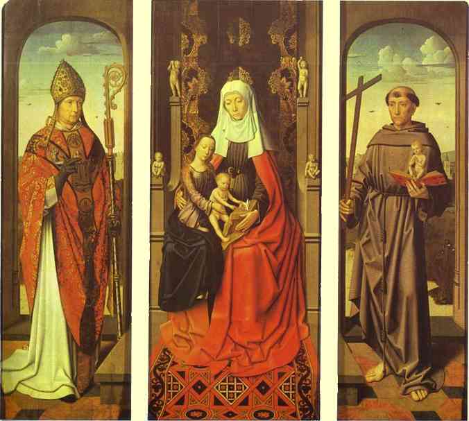 Oil painting:The St. Anne Alterpiece. c. 1500