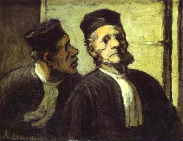 Oil painting:Two Lawyers. c. 1855