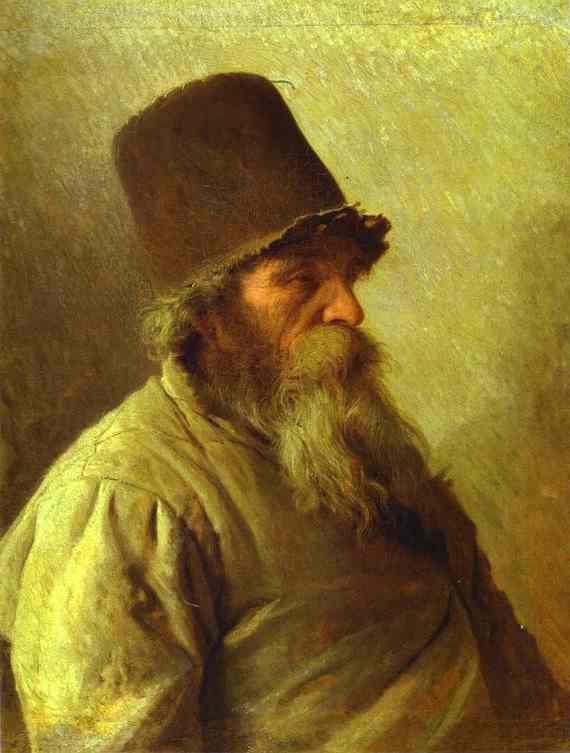 Oil painting:Village Elder. 1873