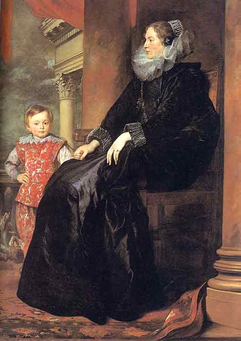 Oil painting for sale:Genoese Noblewoman with her Son, 1626