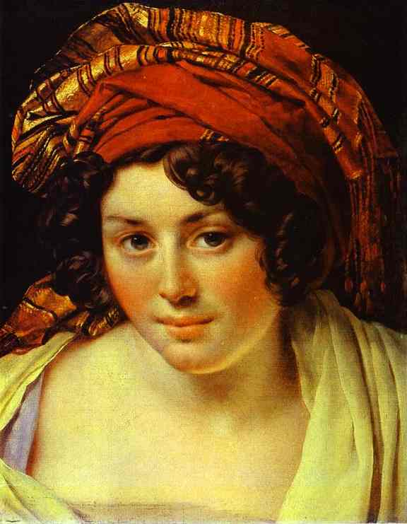 Oil painting:Portrait of a Woman in Turban. c. 1820