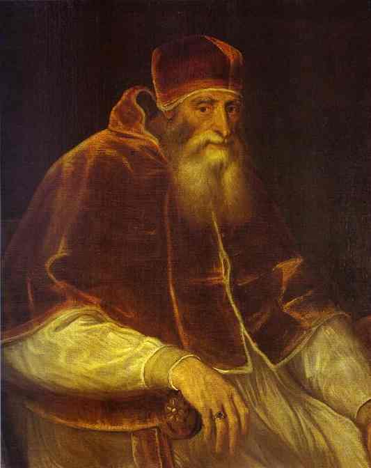 Oil painting:Portrait of Pope Paul III. 1548