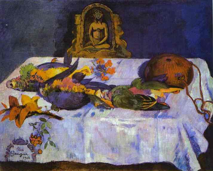 Oil painting:Still Life with Parrots. 1902