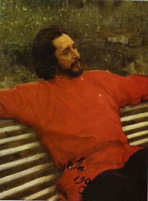 Oil painting:Portrait of the Author Leonid Andreev. 1905