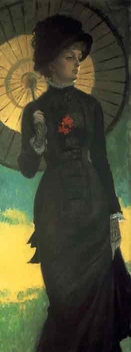 Oil painting for sale:Mrs Newton with a Parasol, c.1879