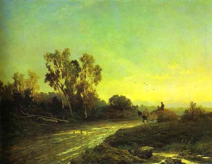 Oil painting:After a Rain. 1869