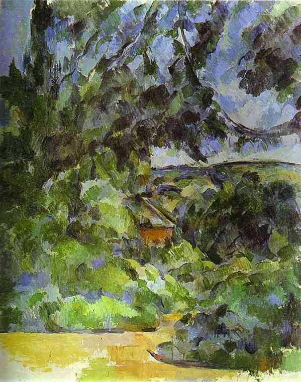 Oil painting:Blue Landscape. c. 1904