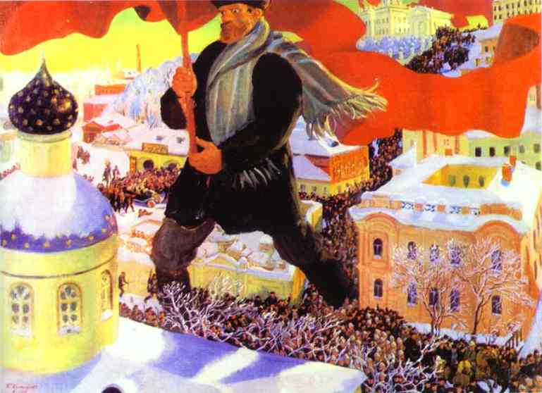 Oil painting: Bolshevik. 1920