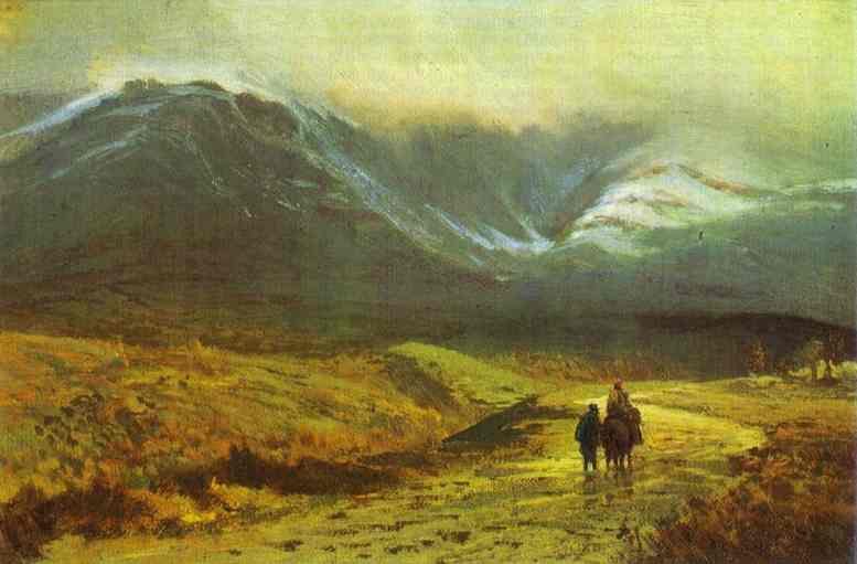 Oil painting:In the Crimea. After a Rain. 1871