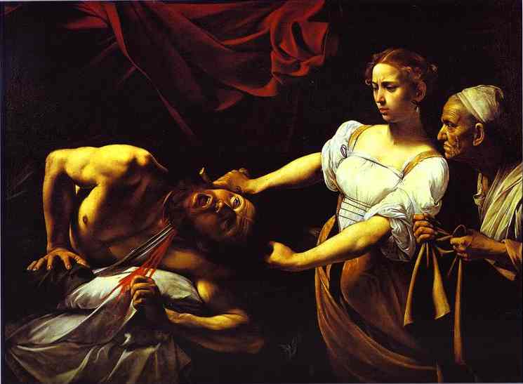Oil painting:Judith Beheading Holofernes. c.1599