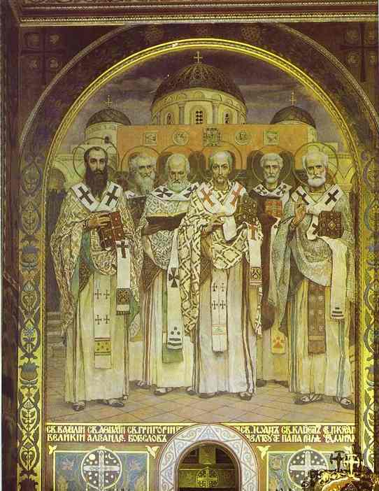 Oil painting:Orthodox Bishops. 1885- 96