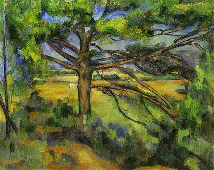 Oil painting:Pine Tree near Aix. 1890