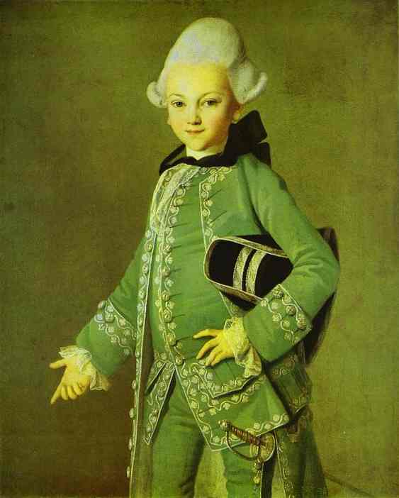 Oil painting:Portrait of Alexey Bobrinsky as a Child. 1769