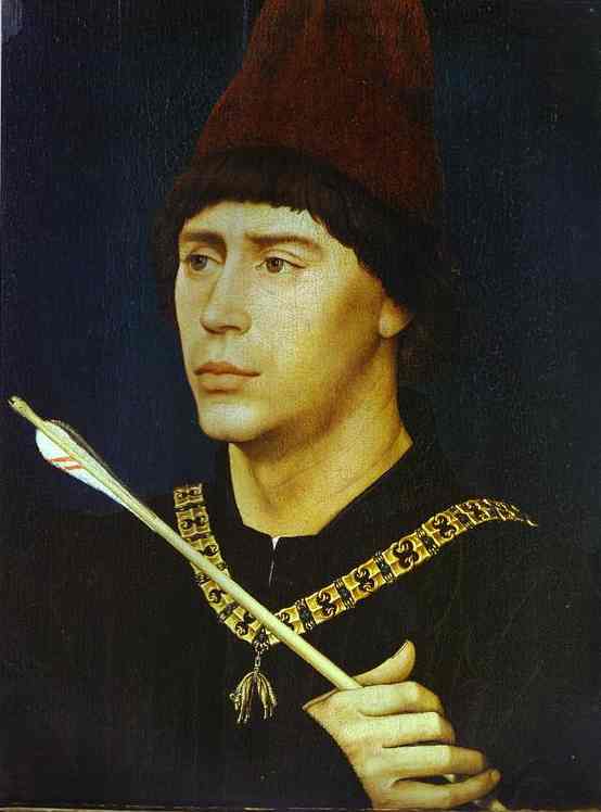 Oil painting:Portrait of Anthony of Burgundy. c.1460
