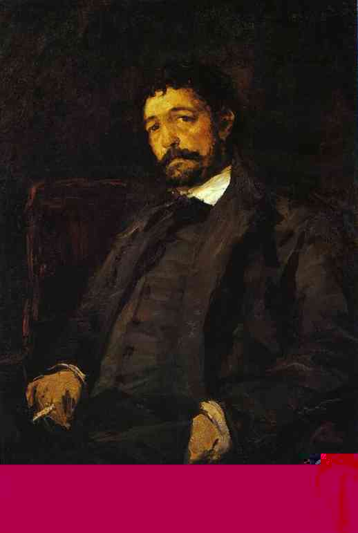 Oil painting: Portrait of Italian Singer Angelo Masini. 1890
