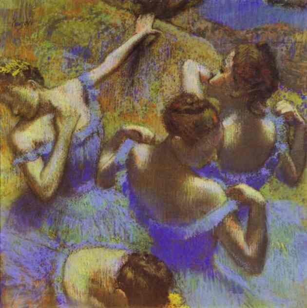 Oil painting:The Blue Dancers. 1898