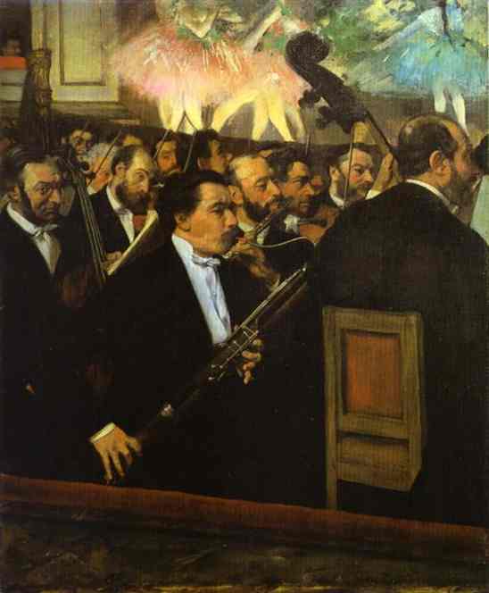 Oil painting:The Orchestra at the Opera House. c.1870