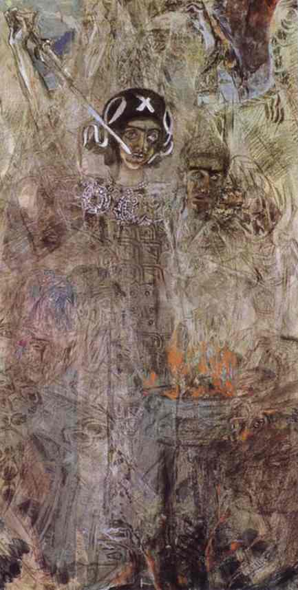 Oil painting:The Vision of the Prophet Ezekiel. 1906