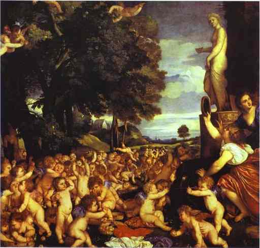 Oil painting:The Worship of Venus. 1518