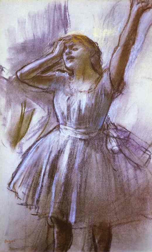 Oil painting:Tired Dancer. c. 1882