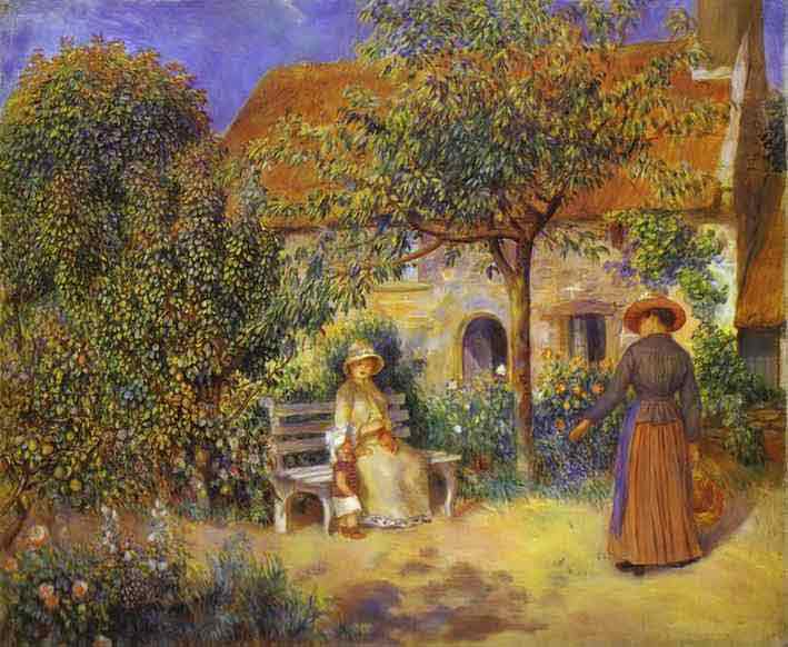Garden Scene in Britanny. c. 1886
