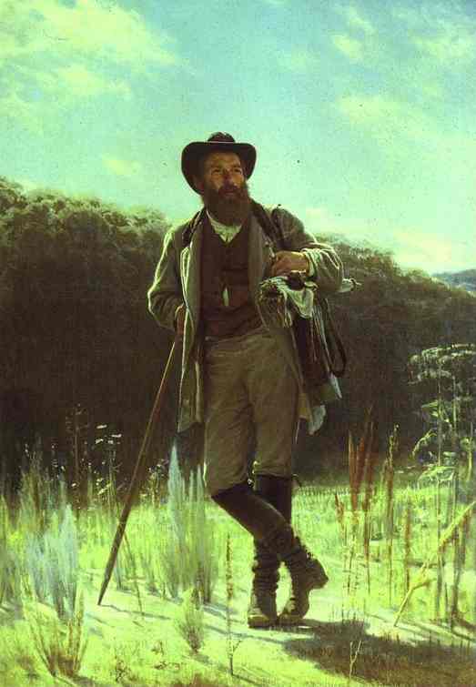 Oil painting:Portrait of the Artist Ivan Shishkin. 1873