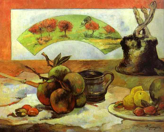 Oil painting:Still Life with Fan. 1889