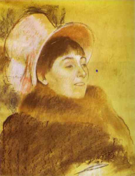 Oil painting:Portrait of Madame Dietz-Monnim. 1879