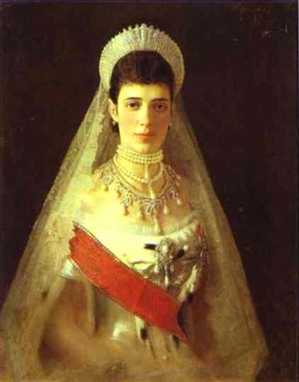 Oil painting:Portrait of the Empress Maria Feodorovna. 1882