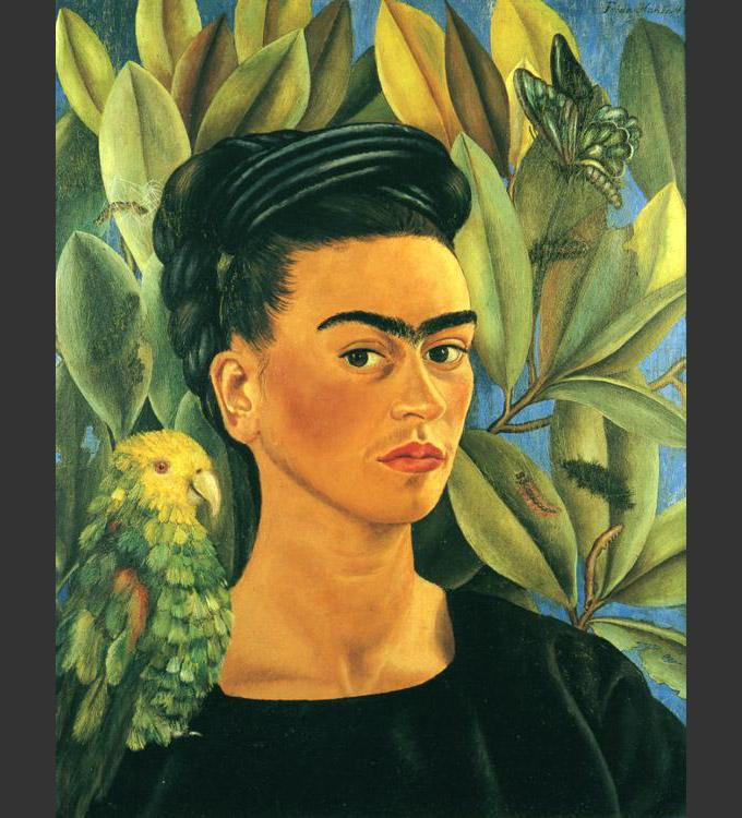 FridaKahlo-Self-Portrait-with-Bonito-1941