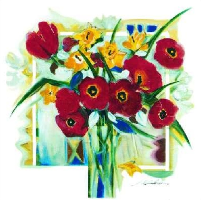 Red Poppies In Vase