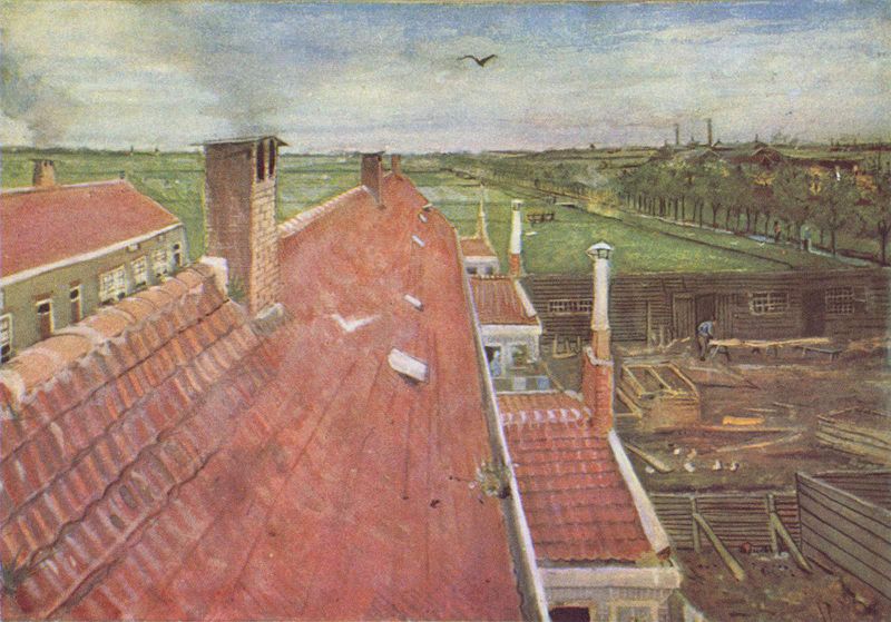 View from his atelier in The Hague