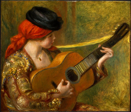 Young Spanish Woman with a Guitar