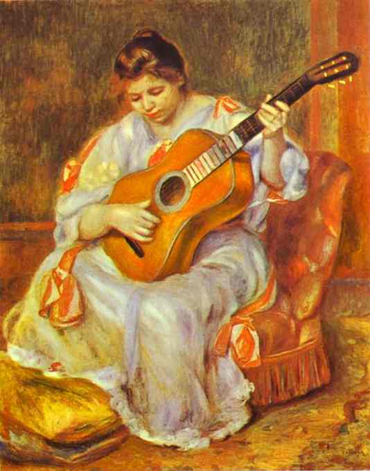 A Woman Playing the Guitar