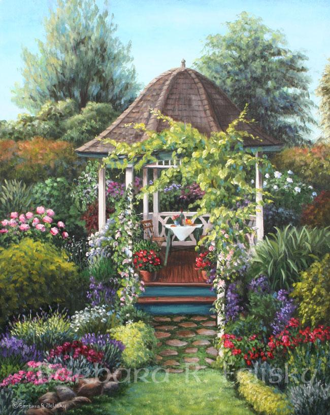 Gazebo Among The Roses