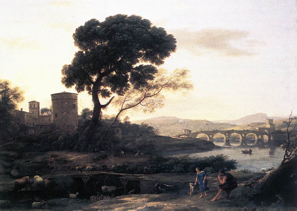 Landscape with Shepherds the Pont Molle