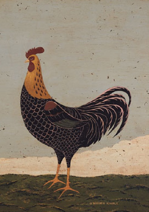 Rooster Facing West